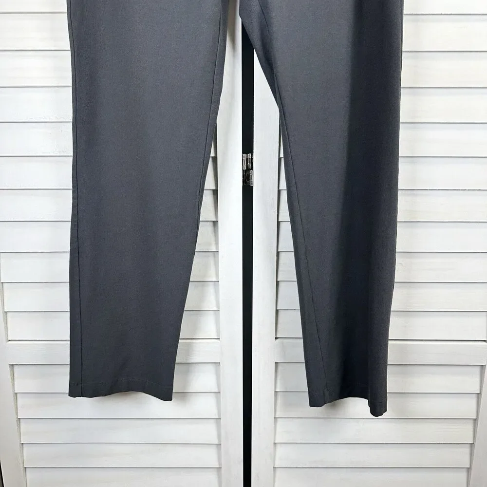 Elieen Fisher Gray Washable Stretch Crepe Pants Slim‎ Fit Ankle Pull On Size M